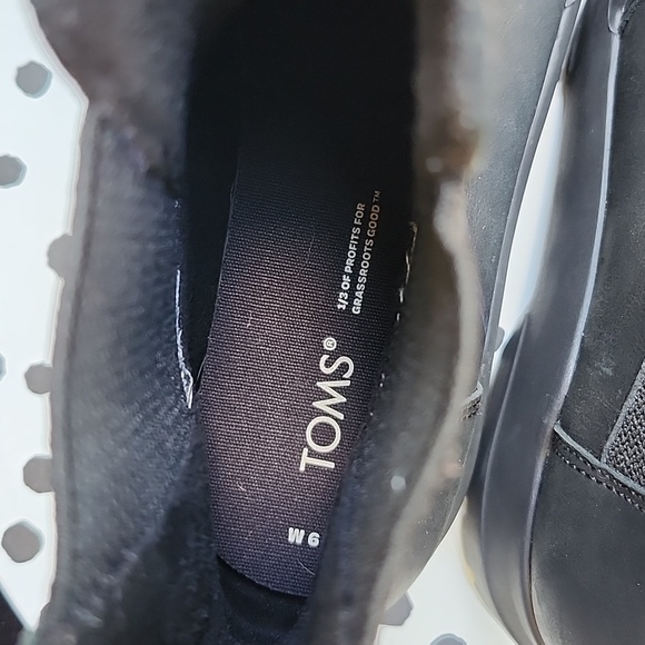 NWOT TOMS LEATHER ALPARGATA COMBAT BOOTS - Picture 7 of 8